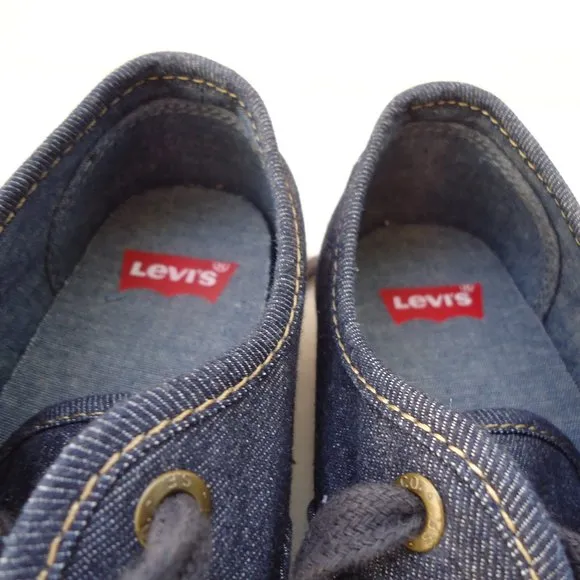 SIZE 1.5. LEVI'S denim canvas low top sneaker shoes.