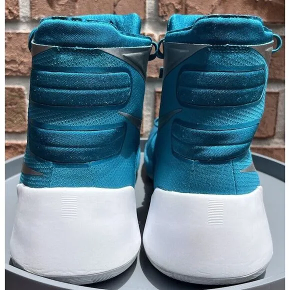 Size 18 - Men's Nike Hyperdunk 2015 Zoom Basketball High Top TB Teal Silver