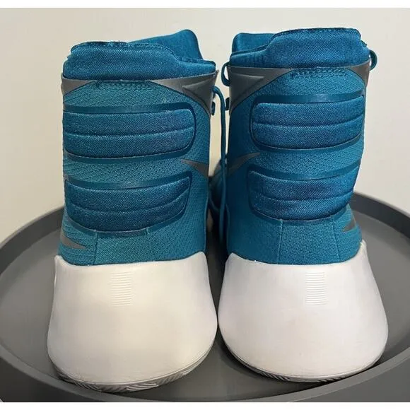 Size 18 - Men's Nike Hyperdunk 2015 Zoom Basketball High Top TB Teal Silver