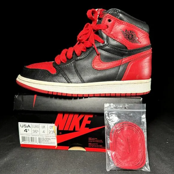Size 4.5 - Nike Air Jordan 1 Retro High OG NRG Homage to Home 2018 Men's Shoes