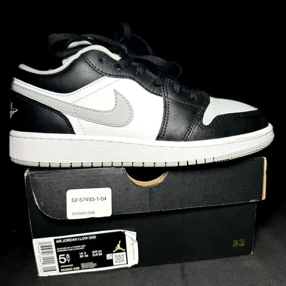 Size 5.5 - Nike Air Jordan 1 Low GS Smoke Grey 2020 Shoes