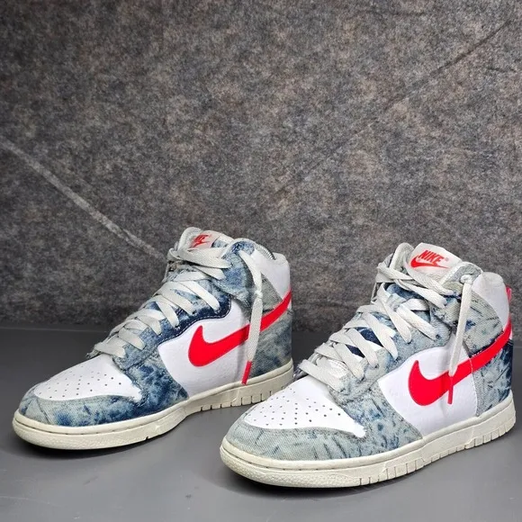 Size 6 -‎ Nike Dunk High Washed Denim Women's Athletic Shoes DV2181-900