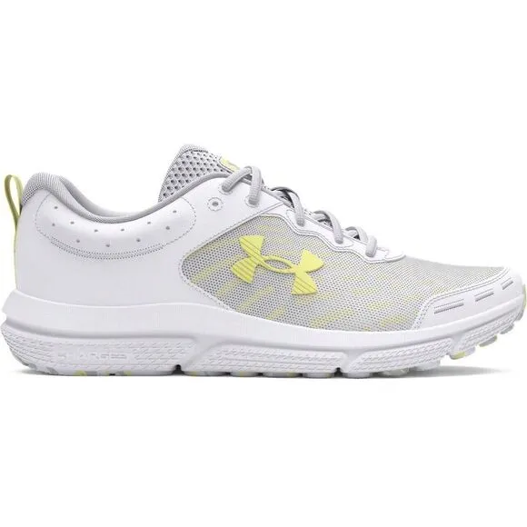 Size 8 Woman's Under‎ Armour Charged Assert 10 Running Shoes White 3026179-110