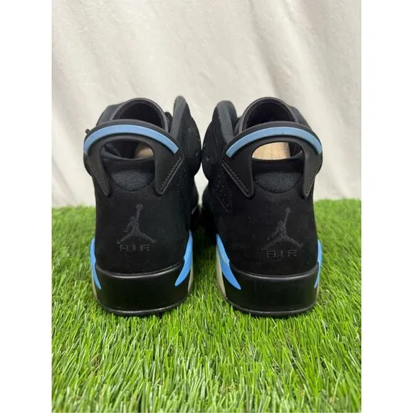 Size 9 - Air Jordan 6 Retro UNC OG All Black Blue VNDS Icy