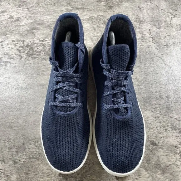 Size 9 Allbirds Mens Tree Toppers Lace Up TT High Top Sneakers Shoes Blue
