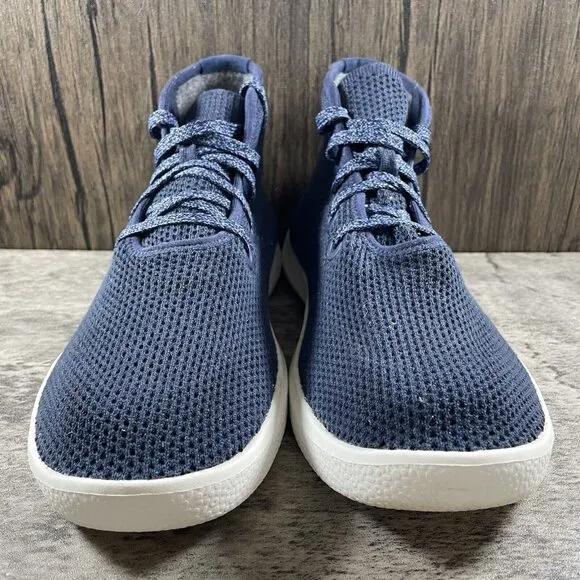 Size 9 Allbirds Mens Tree Toppers Lace Up TT High Top Sneakers Shoes Blue