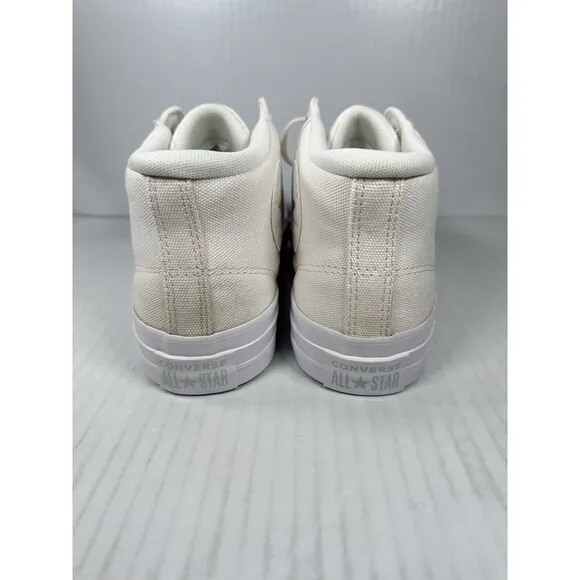 Size 9 Mens Converse CTAS Malden Street Mid Top Shoes Vintage White Sneakers