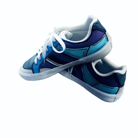Size 9 Men’s Painted Retro Comic Levi Canvas Shoes