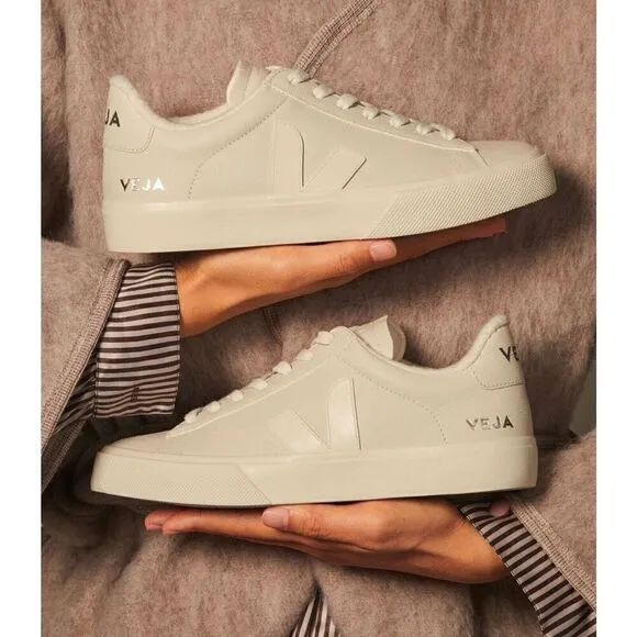 Size 9 - VEJA Campo Fured Chromefree Leather White Natural Pierre Women’s