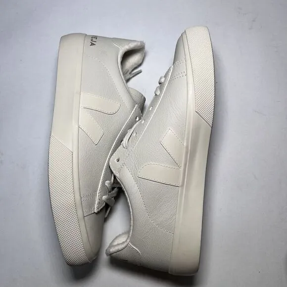 Size 9 - VEJA Campo Fured Chromefree Leather White Natural Pierre Women’s
