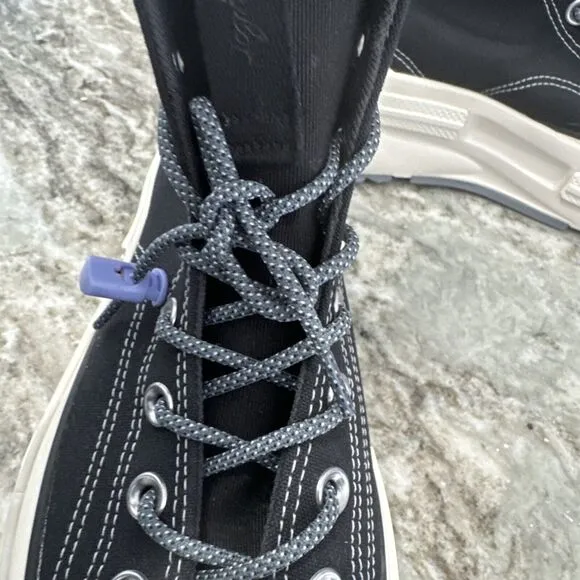 Size 9.5- Converse Run Star Legacy CX High Black Ultraviolet Platform Sneaker