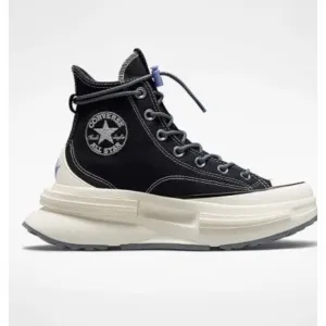 Size 9.5- Converse Run Star Legacy CX High Black Ultraviolet Platform Sneaker
