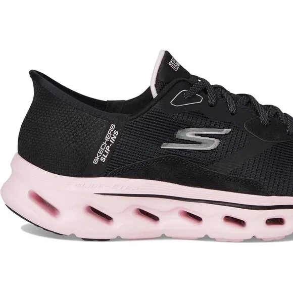 Skechers GO WALK Glide-Step 2.0 Belah Slip-Ins – Women’s Size 7 – Black &amp; Pink