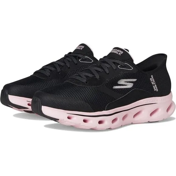 Skechers GO WALK Glide-Step 2.0 Belah Slip-Ins – Women’s Size 7 – Black &amp; Pink