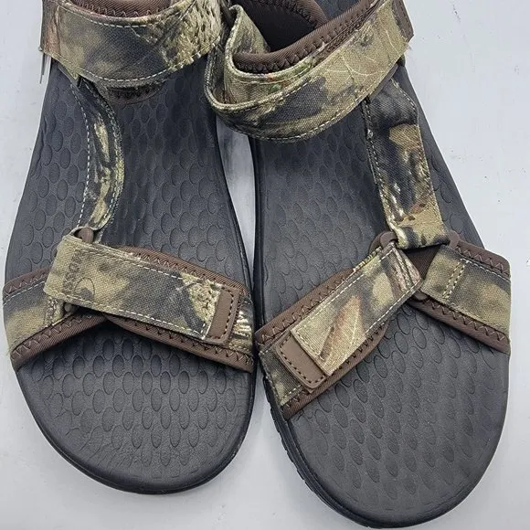 Skechers Relaxed Fit Mens Size 14 Brown Camo Lomell Rip Tide Sandals 204351