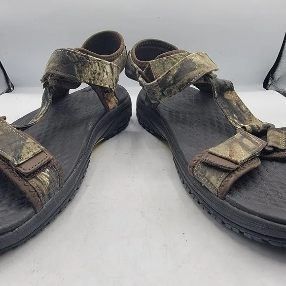 Skechers Relaxed Fit Mens Size 14 Brown Camo Lomell Rip Tide Sandals 204351