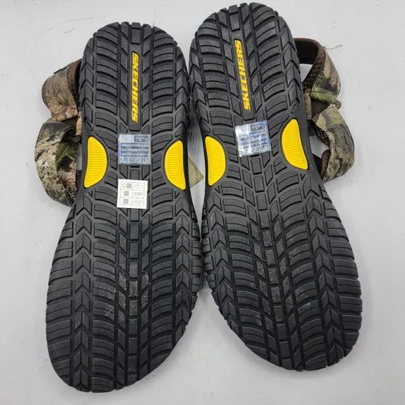 Skechers Relaxed Fit Mens Size 14 Brown Camo Lomell Rip Tide Sandals 204351