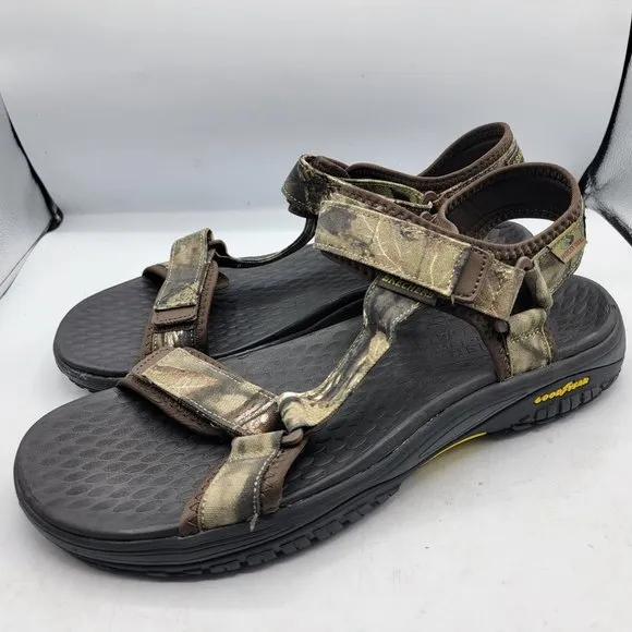 Skechers Relaxed Fit Mens Size 14 Brown Camo Lomell Rip Tide Sandals 204351