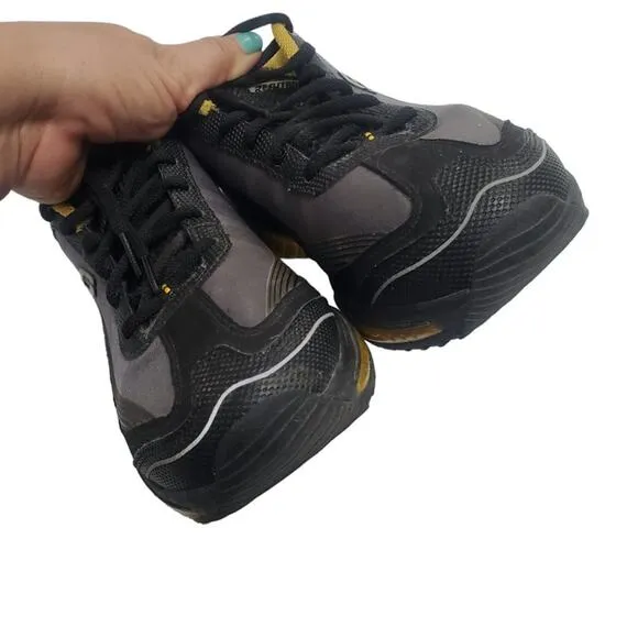 Skechers Resistance Shape Ups SRR Black Yellow BKYL Walking Comfort Shoes Sz 8.5