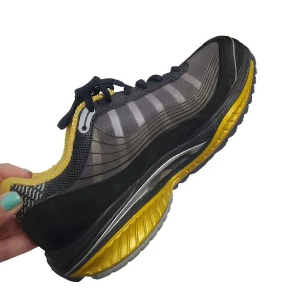 Skechers Resistance Shape Ups SRR Black Yellow BKYL Walking Comfort Shoes Sz 8.5