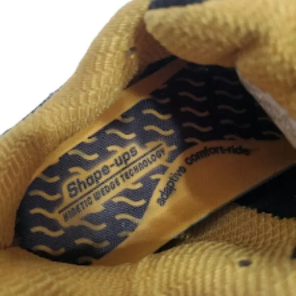 Skechers Resistance Shape Ups SRR Black Yellow BKYL Walking Comfort Shoes Sz 8.5