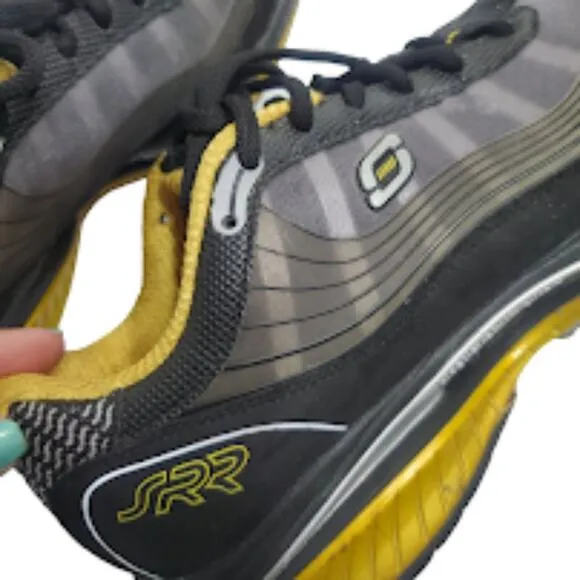 Skechers Resistance Shape Ups SRR Black Yellow BKYL Walking Comfort Shoes Sz 8.5