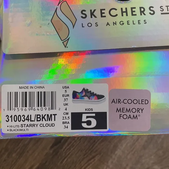 Skechers Shoes Girls Size 5, 6 Black Pink Starry Cloud MultiColored Sneakers