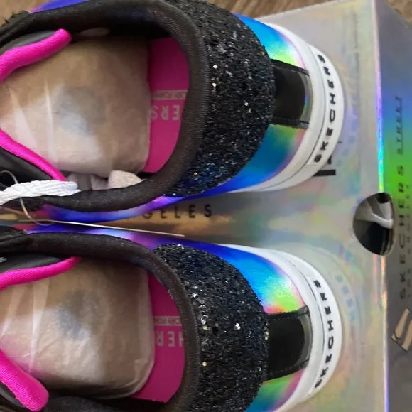 Skechers Shoes Girls Size 5, 6 Black Pink Starry Cloud MultiColored Sneakers