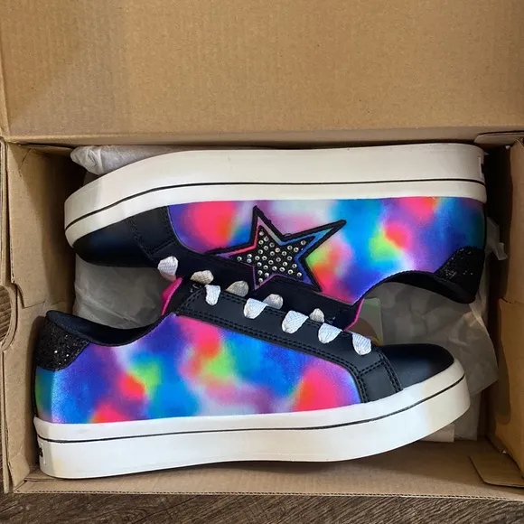 Skechers Shoes Girls Size 5, 6 Black Pink Starry Cloud MultiColored Sneakers