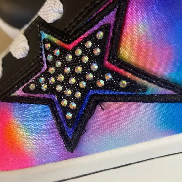 Skechers Shoes Girls Size 5, 6 Black Pink Starry Cloud MultiColored Sneakers