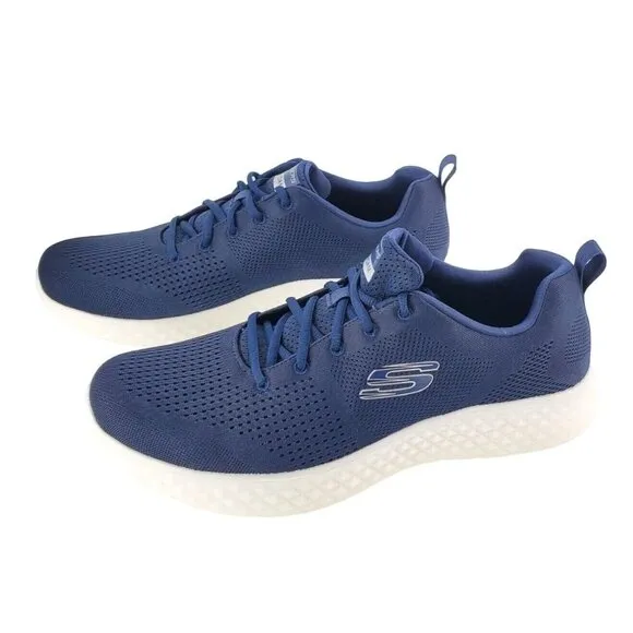 SKECHERS Sneakers Men's 9 Lite Foam Activewear Air Cooled Athletic Shoes Blue