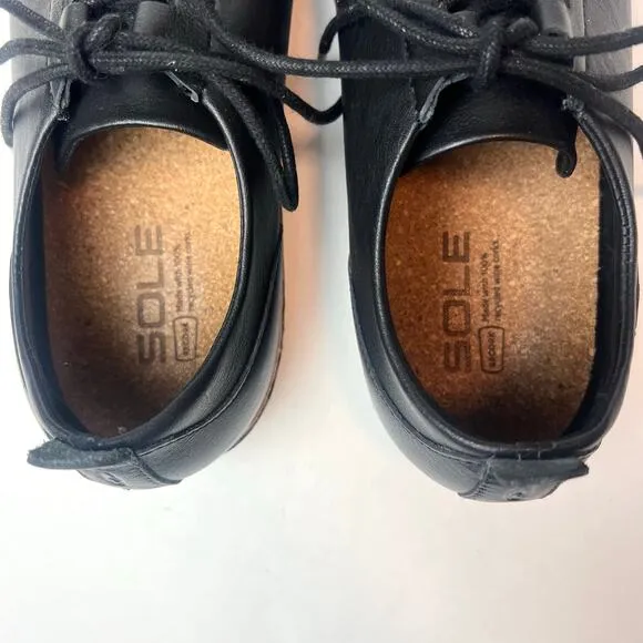 Sole District by Recork Tour Men's Black Lace Up Shoes Sz 9