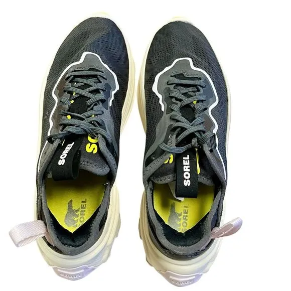 SOREL Black Kinetic Breakthru Day Lace Running Shoes Sz 8.5 Athletic Low Top