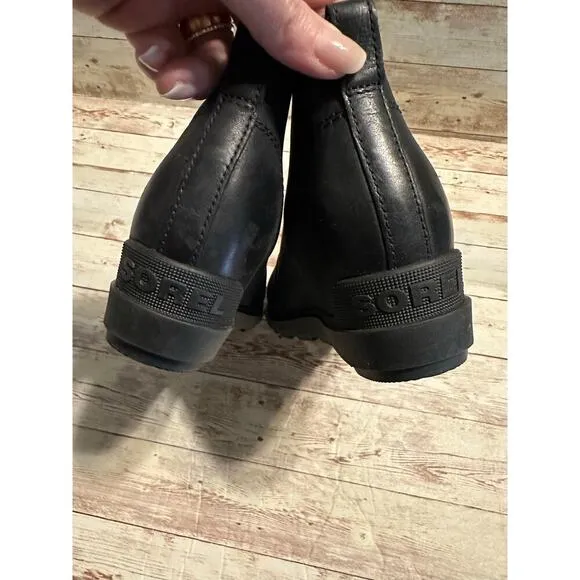 Sorel Evie II Zip Waterproof Bootie Women's Size 8 Black Shoes Boots NWOT