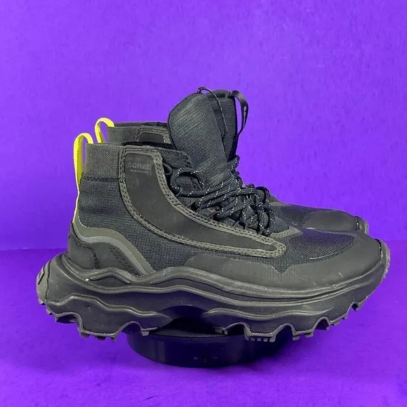 SOREL Kinetic Breakthru Venture Black Waterproof Hiking Sneaker Women's Size 5.5