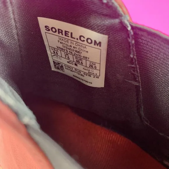 Sorel Out N' About Waterproof Red Leather Chelsea Duck Boot Sz 9.5