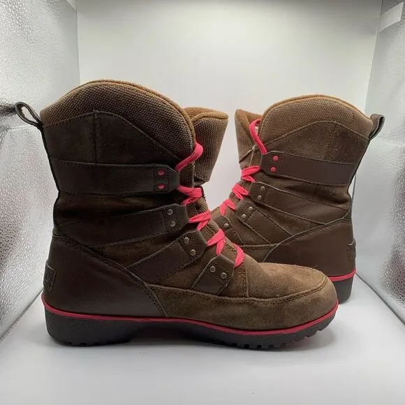 SOREL Meadows Mens Brown‎ Waterproof Laced Boots Size 7 Shoes