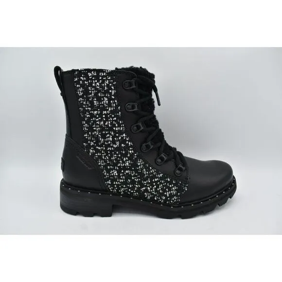Sorel Womens Size 7.5 Lennox Lace Cozy Shearling Waterproof Winter Boots Shoes