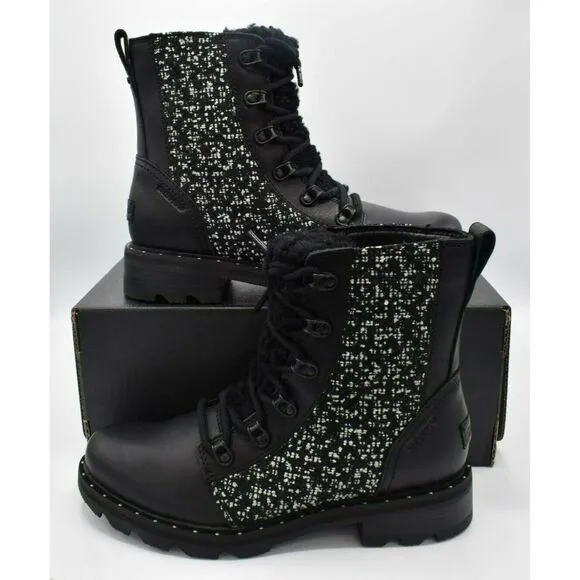 Sorel Womens Size 7.5 Lennox Lace Cozy Shearling Waterproof Winter Boots Shoes