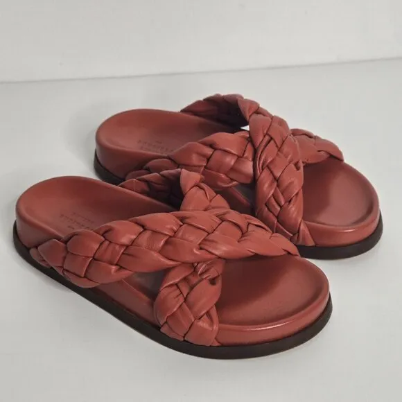 Souliere Sezane Womens EU 36 US 6 Eden Low Mules Shoes Smooth Terracotta
