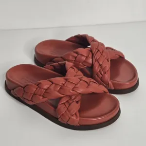 Souliere Sezane Womens EU 36 US 6 Eden Low Mules Shoes Smooth Terracotta