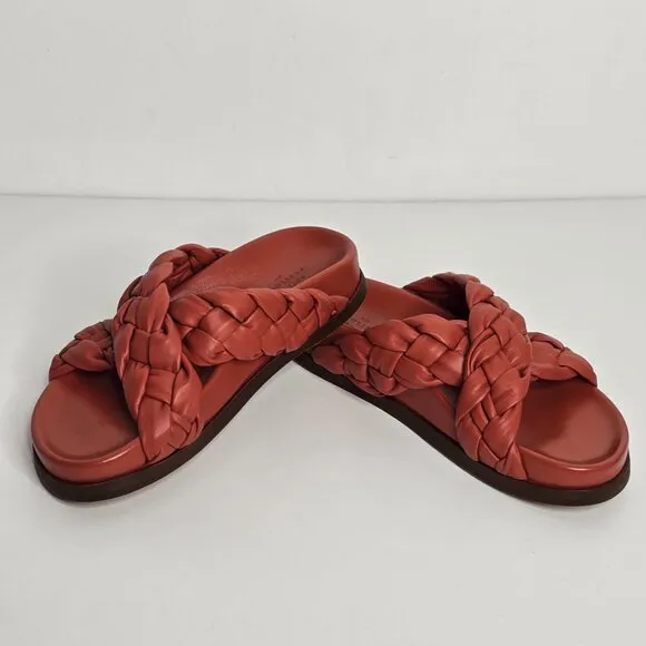 Souliere Sezane Womens EU 36 US 6 Eden Low Mules Shoes Smooth Terracotta