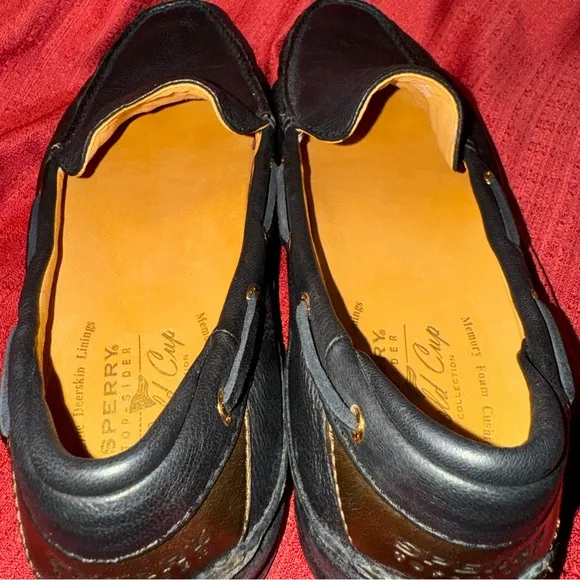 SPERRY Gold Cup Luxury Drivers, Black Leather Loafers, Men’s Size 13, EUC