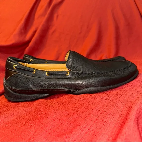 SPERRY Gold Cup Luxury Drivers, Black Leather Loafers, Men’s Size 13, EUC