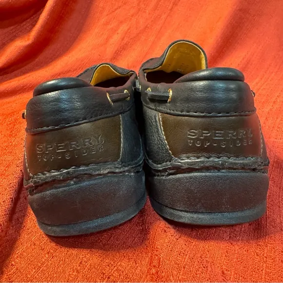 SPERRY Gold Cup Luxury Drivers, Black Leather Loafers, Men’s Size 13, EUC