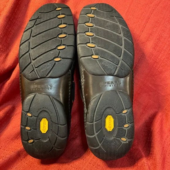 SPERRY Gold Cup Luxury Drivers, Black Leather Loafers, Men’s Size 13, EUC