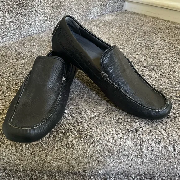 Sperry Gold Cup Venetian with ASV Men 10M Black Leather Casual Driver Shoes