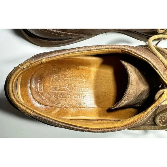 Sperry Top Sider Gold Cup Mens Sz 12M Bellingham Cap Toe Brown Shoes STS10229