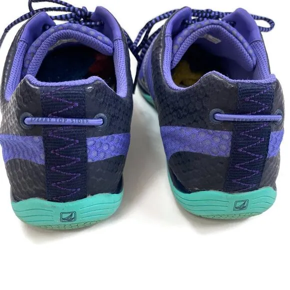 Sperry Top Sider PT Breeze Shoes Oxford Lace Up Black Iris Rare HTF Womens Sz 10