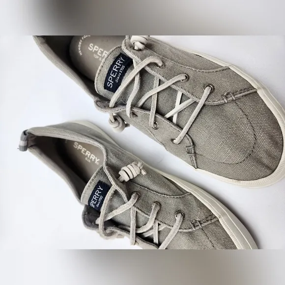 Sperry Womens‎ Shoes Sperry Crest Vibe Shoes Lace Up Low Top Gray Sneaker Size 9